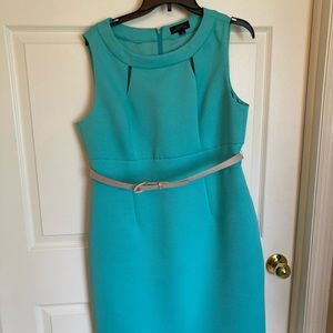 Tahari turquoise dress size 14
